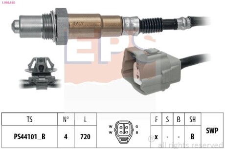 MAZDA Лямбда-зонд 3 (BM, BN) 1.5 13- EPS 1.998.565