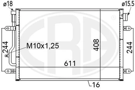 Радіатор кондиціонера ERA 667060
