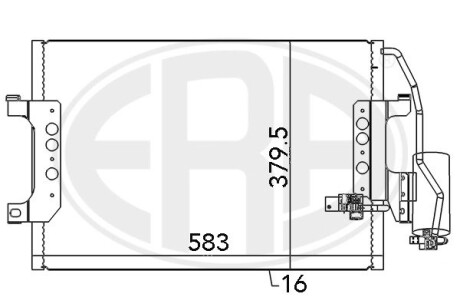 Радіатор кондиціонера ERA 667083
