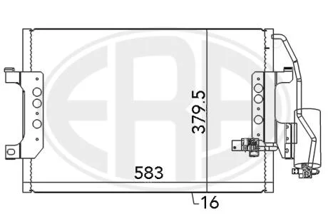 Радиатор кондиционера ERA 667083