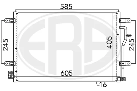 Радіатор кондиціонера ERA 667089
