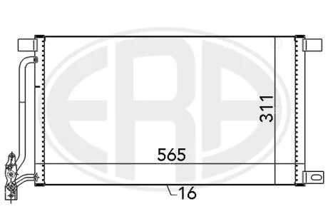 Радіатор кондиціонера ERA 667134