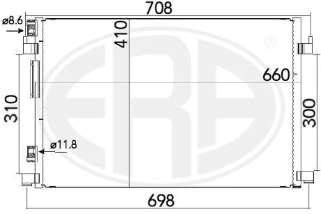 Радіатор кондиціонера ERA 667165