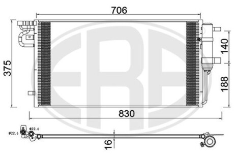 Радіатор кондиціонера ERA 667269