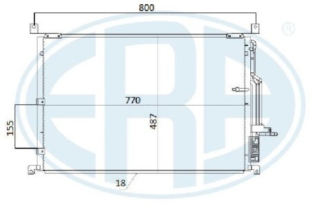 Радиатор кондиционера ERA 667286