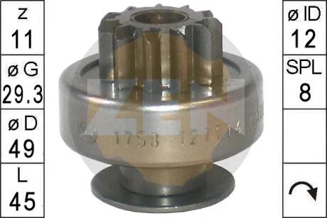 Бендикс стартера ERA ZN1758