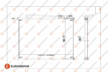 РАДІАТОР КОНДИЦІОНЕРА EUROREPAR 1609634480