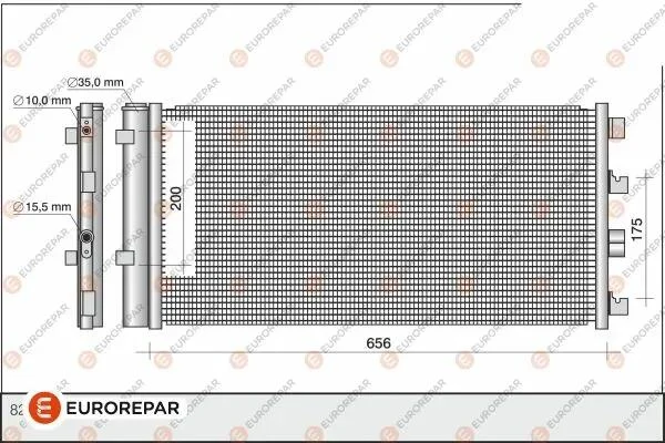 RENAULT Радіатор кондиціонера (конденсатор) з осушувачем Duster 10- EUROREPAR 1618100180 (фото 1)