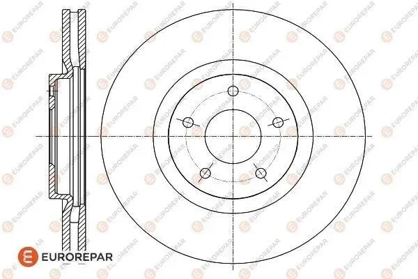 NISSAN диск гальмівний передн.Qashqai,Renault Koleos EUROREPAR 1622812980 (фото 1)