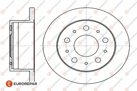 Диск гальмівний задній 2) Jumper3-Boxer3 DIAM 280 EP 16 PSA EUROREPAR 1642766780 (фото 1)