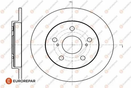 TOYOTA гальмівний диск задн.(к-т = 2 шт) Corolla 07- EUROREPAR 1642770380