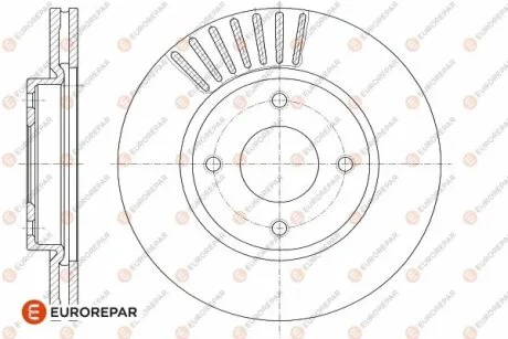 NISSAN диск гальмівний передн.Tiida EUROREPAR 1642778380