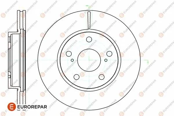 TOYOTA гальмівний диск передн. (к-т = 2 шт) Auris 07- EUROREPAR 1642778780 (фото 1)