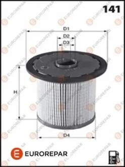 VW паливний фільтр VW GROUPE A3,Q3,LEON III,OCTAVIA III, GOLF VII (5G1/BA5),JETTA IV(162),PASSAT (3G2/5),TIGUANII (AD1) 1.6-2.0TDI 2012- EUROREPAR 1643625080