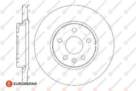 Диски тормозные (к-т 2 шт.)) EUROREPAR 1667856480