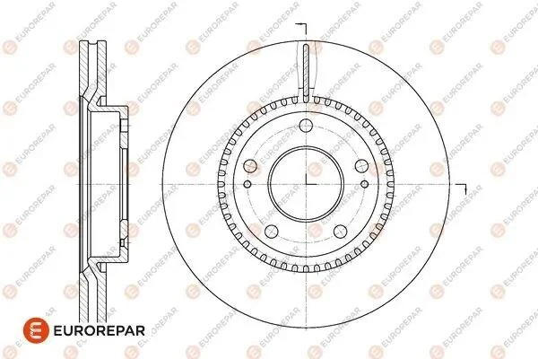 Диски тормозные (к-т 2 шт.)) EUROREPAR 1667860280 (фото 1)