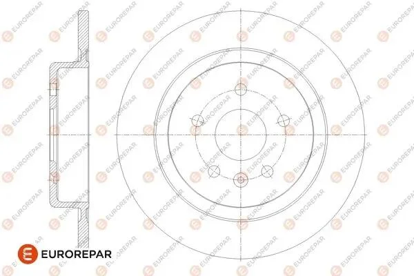 (заміна на 1687780380) OPEL диск гальм. зад. (к-т) Astra K EUROREPAR 1676010880 (фото 1)