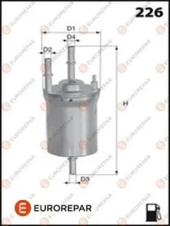 Фільтр паливний AUDI A3 1,6-3,2FSI/TFSI VW SKODA SEAT EUROREPAR E145079