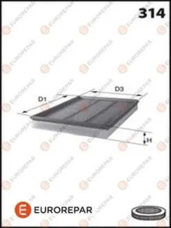 ФІЛЬТР ПОВІТРЯНИЙ EUROREPAR E147174