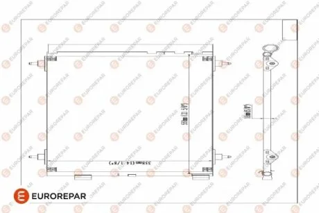 Радіатор кондиціонера Berlingo/307/Partner 1.6/2.0D 00- EUROREPAR E163364