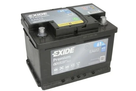 Аккумулятор Premium Exide (низкий) EXIDE EA612