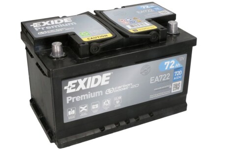 Стартерная батарея (аккумулятор) EXIDE EA722