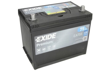 Стартерна батарея (акумулятор) EXIDE EA755