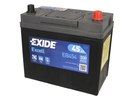 Стартерная батарея (аккумулятор) EXIDE EB454 (фото 1)