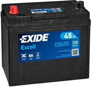 Стартерна батарея (акумулятор) EXIDE EB455