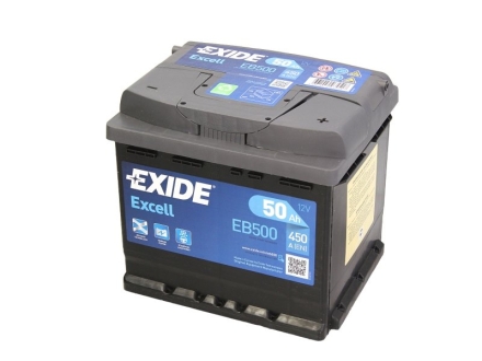 АКБ 6СТ-50 R+ (пт450) (необслуж) EXCELL EXIDE EB500
