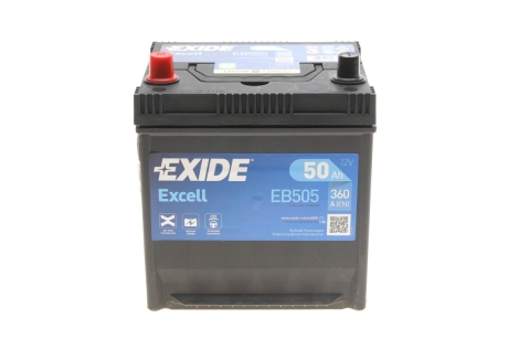 Стартерная батарея (аккумулятор) EXIDE EB505 (фото 1)