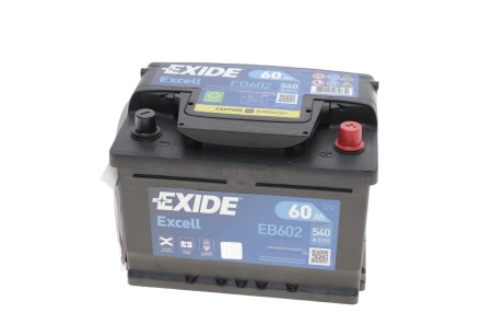 Стартерная батарея (аккумулятор) EXIDE EB602 (фото 1)