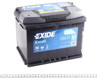 АКБ 6СТ-62 L+ (пт540) (необслуж) EXCELL EXIDE EB621