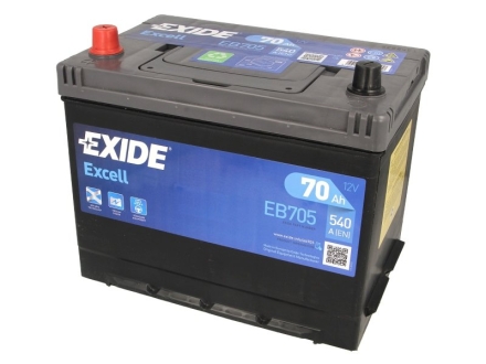 АКБ 6СТ-70 L+ (пт540) (необслуж) Asia EXCELL EXIDE EB705