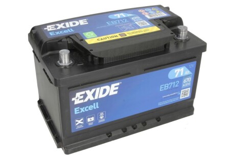 Стартерна батарея (акумулятор) EXIDE EB712