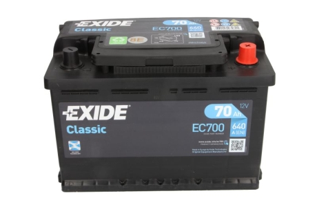 Аккумулятор CLASSIC 12V/70Ah/640A EXIDE EC700