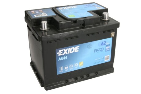 Стартерная батарея (аккумулятор) START&STOP AGM EXIDE EK620