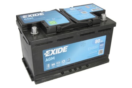 Стартерна батарея (акумулятор) START&STOP AGM EXIDE EK800