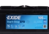 АКБ 6СТ-105 R+ (пт950) (необслуж) (392х175х190) EFB (Start/Stop) EXIDE EL1050 (фото 2)