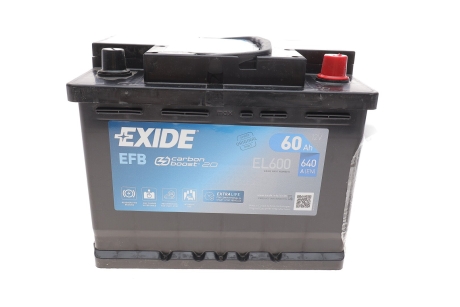 Стартерна батарея (акумулятор) EXIDE EL600 (фото 1)