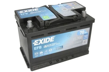 Стартерная батарея (аккумулятор) EFB (Start/Stop) EXIDE EL700