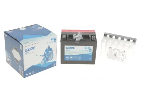 Стартерна батарея (акумулятор) EXIDE ETX12-BS