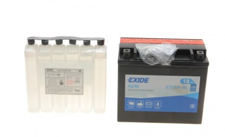 Стартерна батарея (акумулятор) EXIDE ETX20H-BS