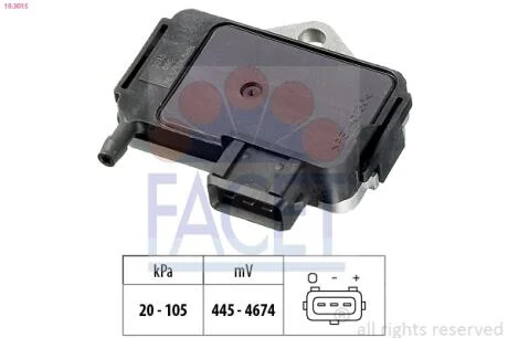 Датчик давления наддува VW Caddy 1.9 TDI 96-> FACET 10.3015