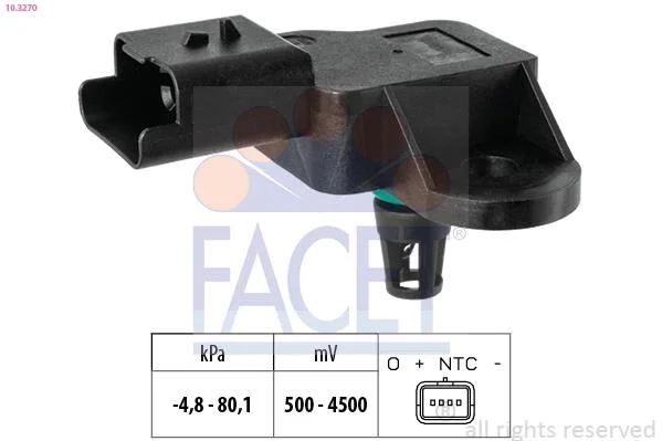 Датчик давления наддува (MAP) Citroen/Peugeot/Mini EP3, EP6 (10.3270) Facet FACET 103270 (фото 1)