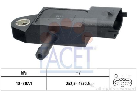 Датчик давления воздуха Transit 2.4 TDCi (06-14) FACET 103348