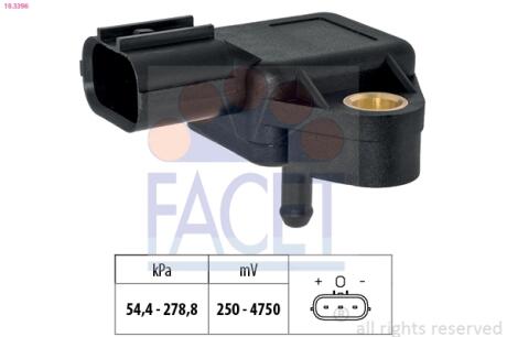 Датчик тиску повітря FACET 10.3396