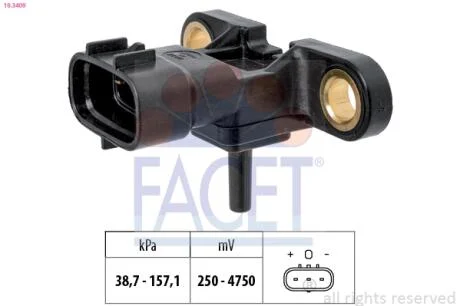 Датчик давления выхлопных газов Lexus GX / Toyota Land Cruiser 4.7i 01-> Facet FACET 10.3409