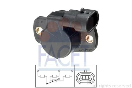 Датчик дроссельной заслонки Renault Logan/Sandero 1.4/1.6i 04- Facet FACET 10.5093