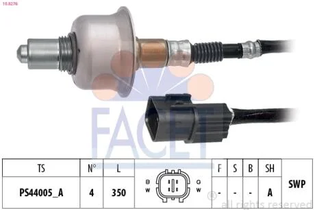 Датчик кисню (лямбда-зонд) Hyundai Accent/i10/ix20 / Kia Ceed/Rio 1.2/1.4/1.6i 13-> FACET 10.8276
